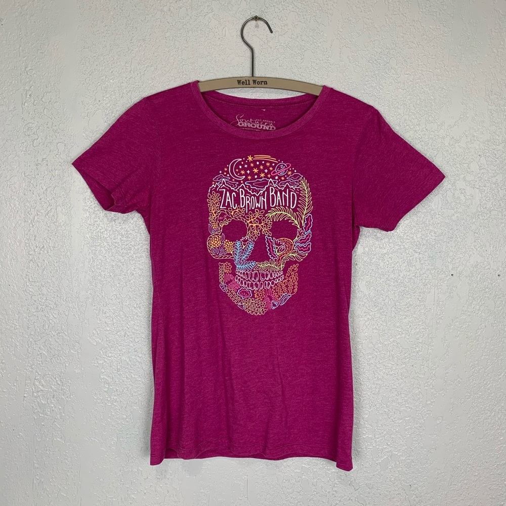 Zac Brown Band graphic skull concert tour T-shirt